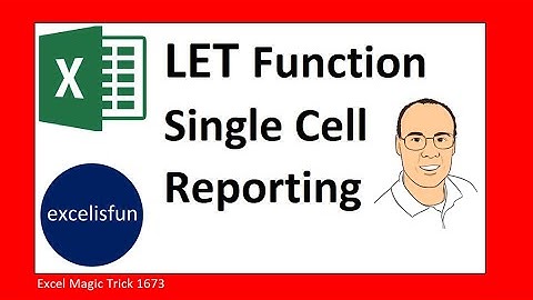 LET Function for Dynamic Reporting in Single Cell. Excel Magic Trick 1673