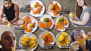 Indian Mango FEAST! // Foreigners try 8 different types of Mangoes // Travelling Full Time