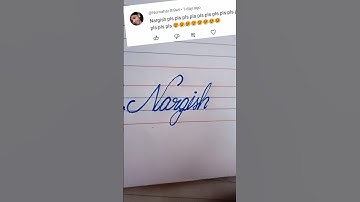 Beautiful name Nargish write in cursive writing #cursive#writing#beautiful#writing#shorts#clips