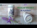 DIY RECICLAJE BOTE PLÁSTICO PARA TOALLITAS. DECOUPAGE Y PINTURA EFECTO CERAMICA