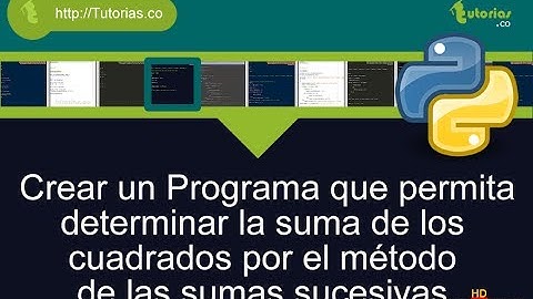 ciclo for -- python(suma de cuadrados por sumas sucesivas)