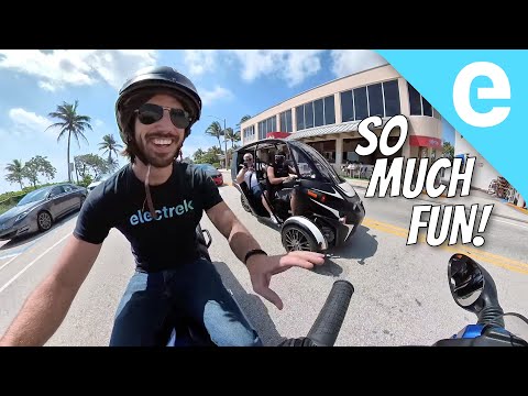 100% ELECTRIC 3-wheeled Arcimoto FUV and Roadster first ride!