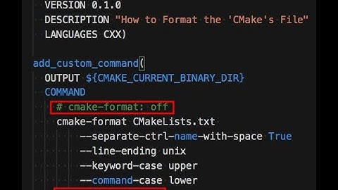 Hello, cmake_format! How to Format the 