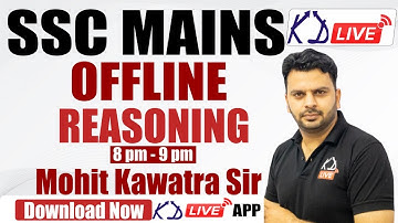 KD CAMPUS is not a name, it is trust | SSC MAINS 2022 Offline | Reasoning Special | By Mohit Kawa...