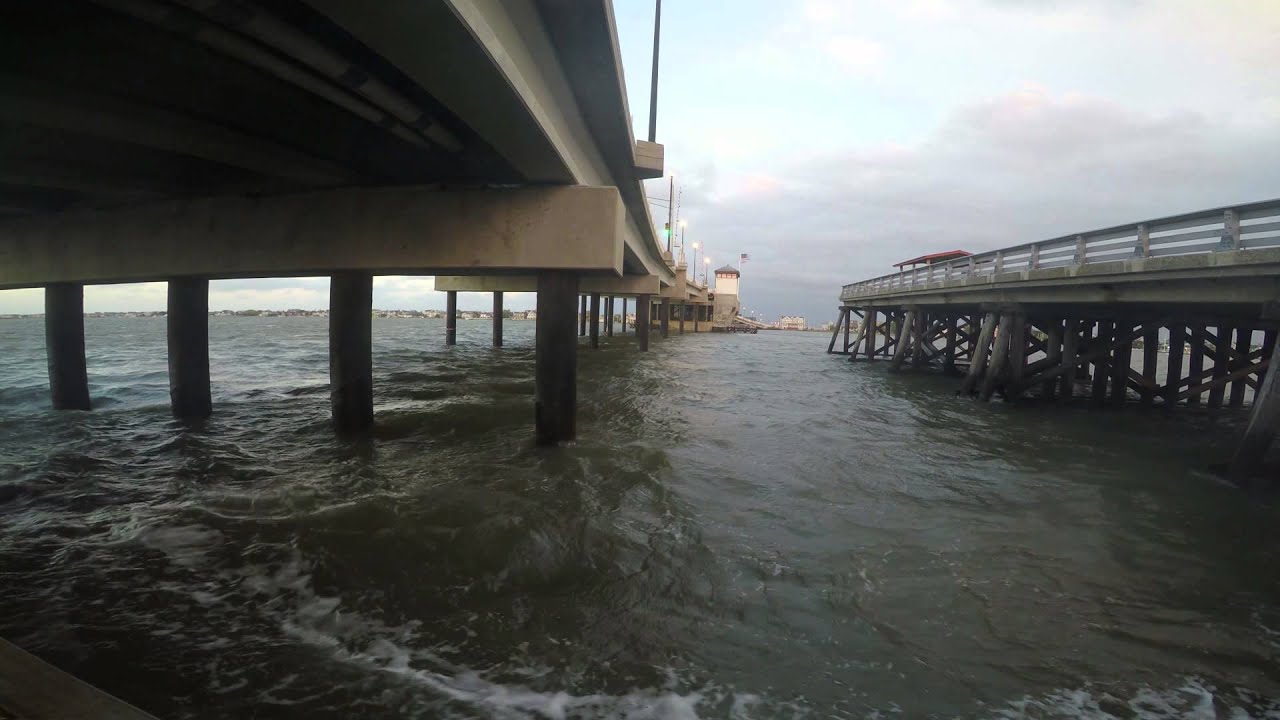 Sunday's High Tide at Mantoloking Bridge County Park - YouTube