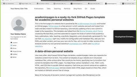 COESSING 2023: Make a personal website with GitHub!
