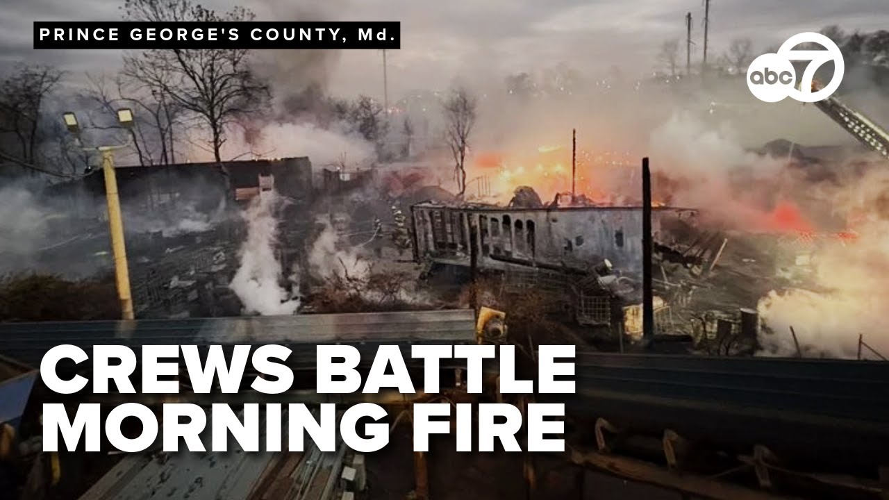 🔴LIVE: Crews battle early morning fire in Prince George’s County - YouTube