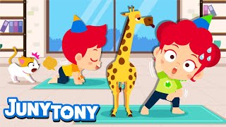 Animal Yoga | Do the Animal Pose | Yoga At Home for Kids | Playtime Songs for Kids | JunyTony screenshot 4