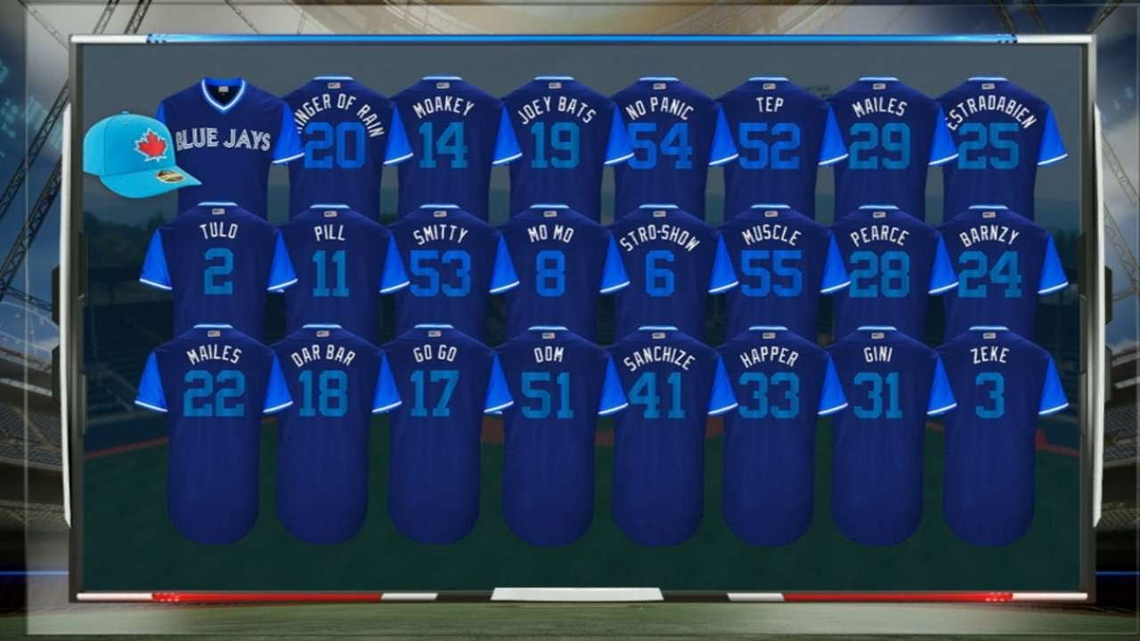 NYY@TOR: Blue Jays broadcast on new nickname jerseys 