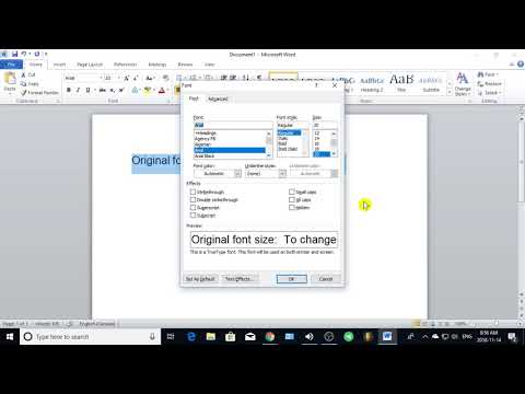 How to change font name in microsoft word 2010