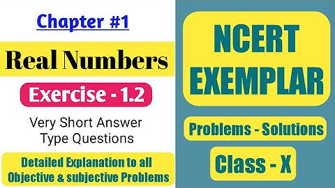 Chapter 1 Real Numbers Exercise 1.2 solutions | NCERT Exemplar class 10 Maths