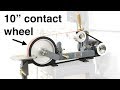 Belt grinder contact wheel attachment