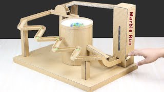 DIY Marble Run Game Machine From Cardboard at Home