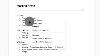 How to: Spelling suggestions in Google Docs