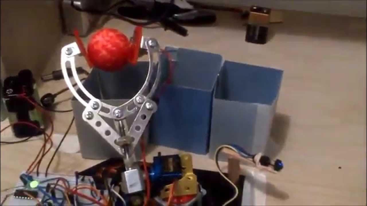 Arduino Project - Robotic arm sorting - YouTube