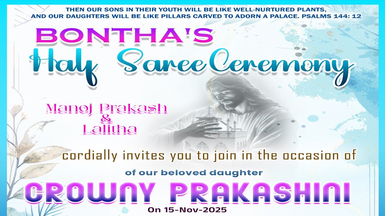 BONTHA'S HALF SAREE CEREMONY || CROWNY PRAKASHINI || 15-11-2025