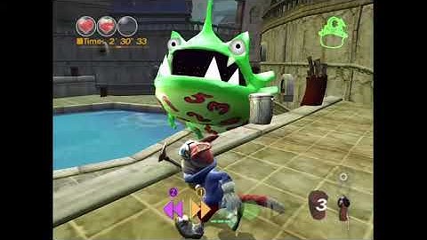 Blinx The Time Sweeper - Déjà Vu Canals Boss Battle Gameplay