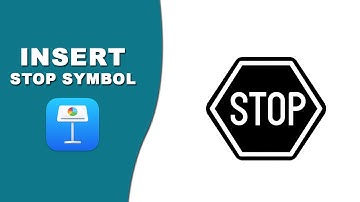 How to insert stop symbol in Apple Keynote