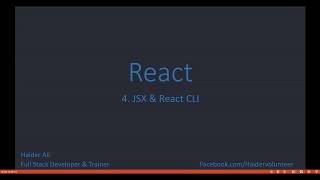 React JS In Urdu ~ JSX and React CLI (part 7 of 9)