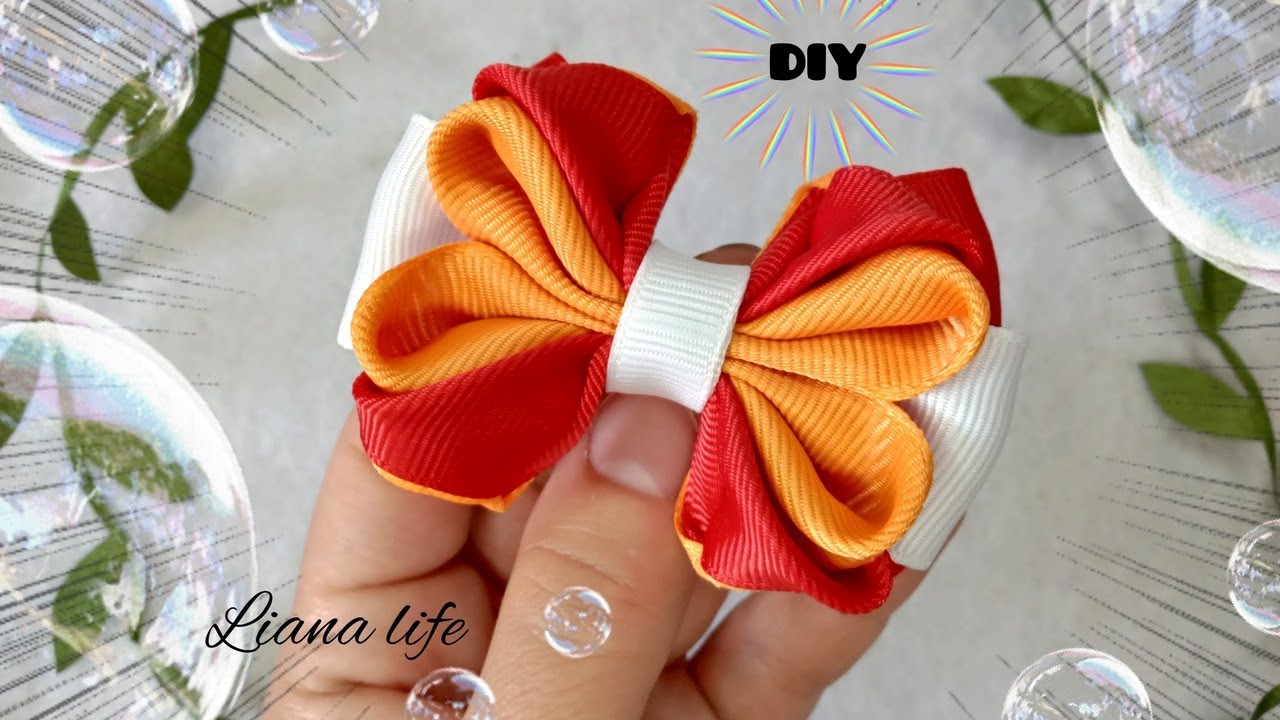 🎀Бант из репсовой ленты 2,5 см СВОИМИ РУКАМИ🎀🤗💕|Канзаши|DIY|BOW|laço😍💓 ...