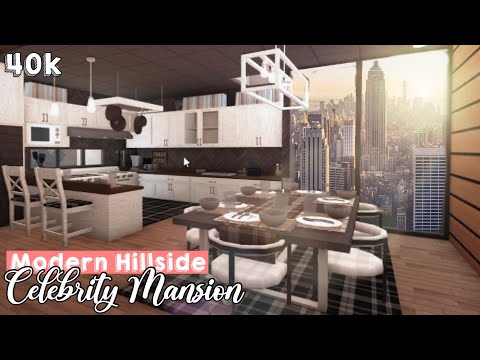 Roblox | Bloxburg: 40k Modern Hillside Contemporary Celebrity Mansion ...