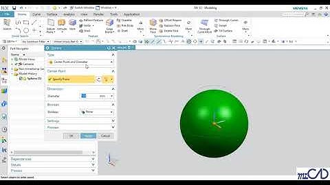 NX12 Tutorial - Thiết Kế Cơ Bản - Hình Cầu