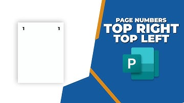 How to add page numbers to the top right and left in publisher