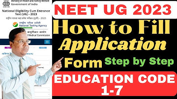 How to Fill NEET (UG) 2023 Education Code 1-7 | NEET 2023 Registration Step by Step| #neet2023