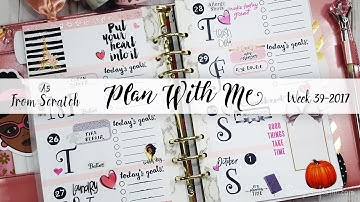 Week 39-2017 / Plan With Me "From Scratch" A5 Recollections 6 Ring Planner Binder / Scrapcraftastic
