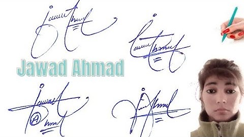Jawad Ahmad name signature#name signature with arooj