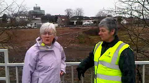 Fiona McLeod & Cllr Anne McNair at the site of the...