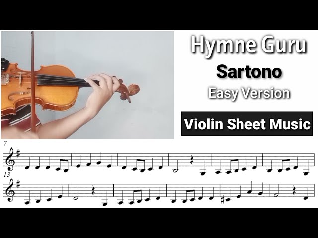 [Free Sheet] Hymne Guru - Sartono [Violin Cover Sheet Music] class=