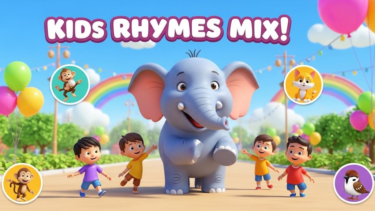 Ek Mota Haathi & Popular Hindi Rhymes | Kids Learning Mix | Gulabi Rhymes 