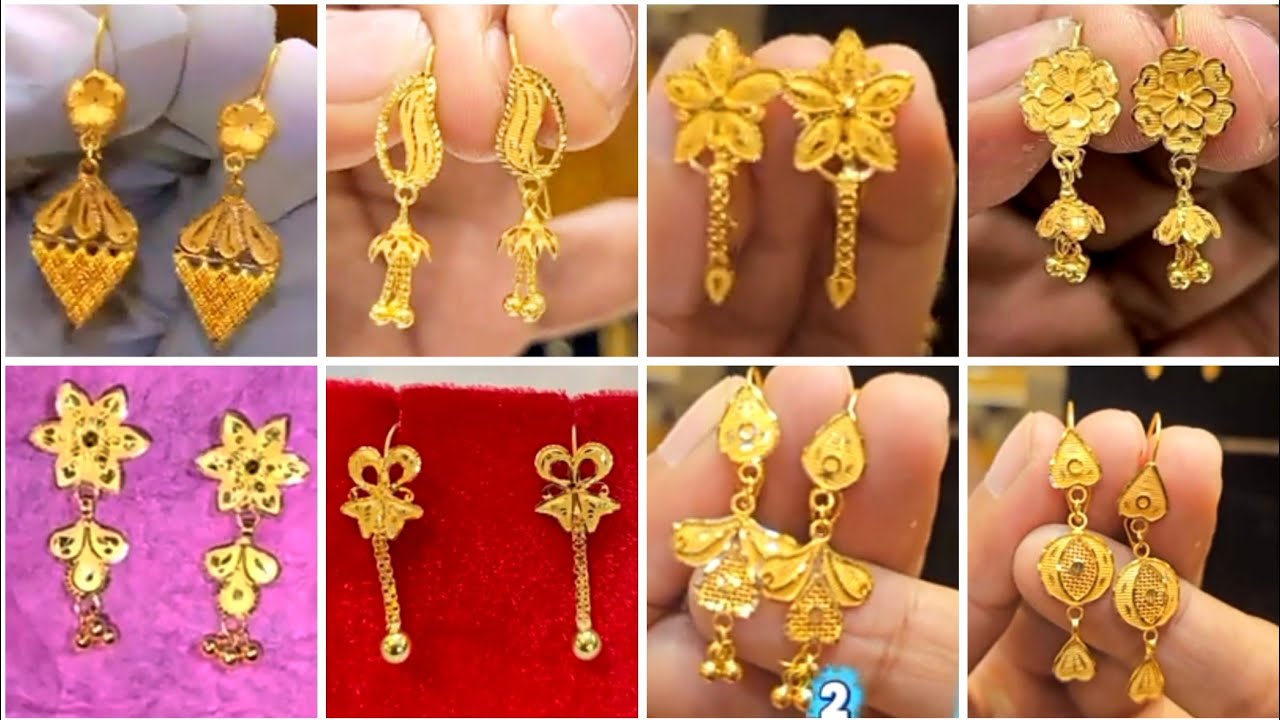 2026 রেগুলার ইউস এর জন্য  ইউনিক কানের দুলের ডিজাইন/trending gold Daily wear earring/sonar kaner dul
