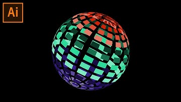 how to create 3D globe design using Adobe illustrator/tutorial video with full description