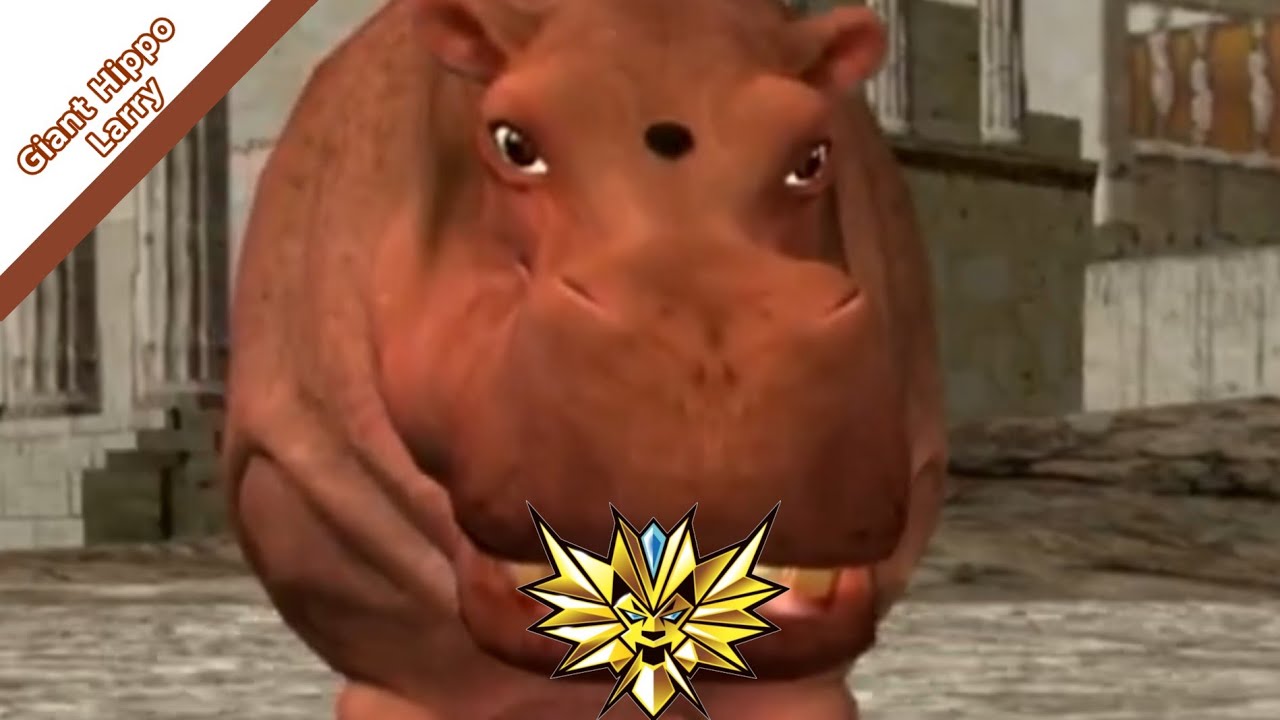 Giant Hippo Larry gameplay. Strong animal kaiser max4 | 百獣大戦