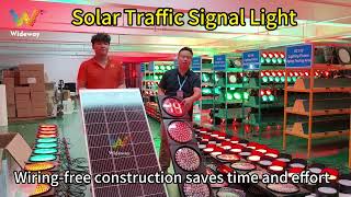 Wideway Solar Traffic Signal Light – No Wiring, Zero Electricity Cost Road Safety Solution