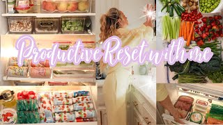 CALM WEEKLY RESET // RESTOCKING THE KITCHEN// CHILL ROUTINE TO GET READY FOR A PRODUCTIVE WEEK