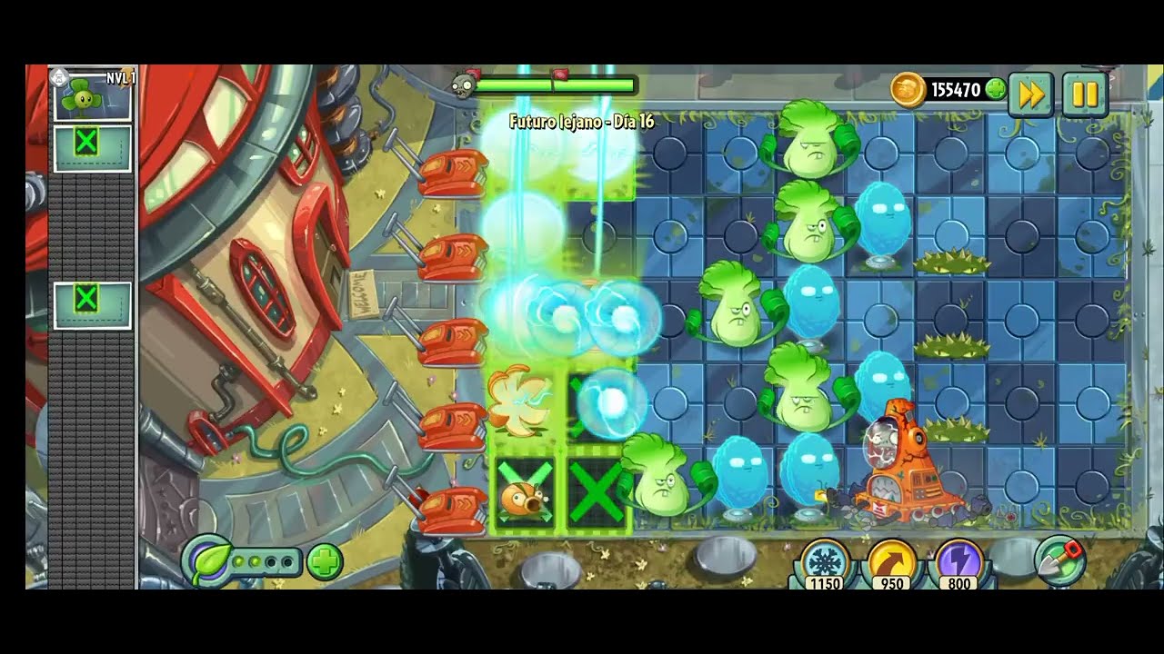 Plantas vs Zombies 2 Futuro lejano-Día 16