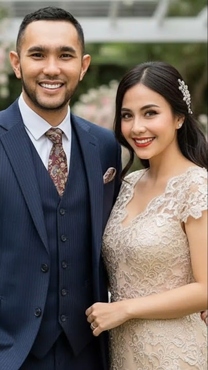 Enji is happy with his new wife, whose face is as beautiful as Ayu Ting Ting's.