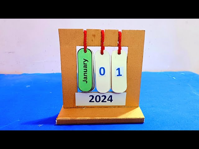 How to make New Year 2024 Desk Calendar | DIY Calendar 2024| New
