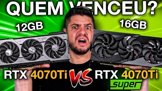 RTX 4070Ti vs RTX 4070Ti Super:Qual é a DIFERENÇA de DESEMPENHO?TESTES em JOGOS, PREÇO, VALE A PENA?