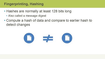 Fingerprinting, Hashing