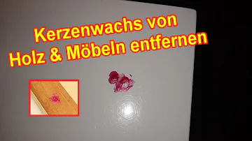 Wie bekommt man Wachs von einem Holztisch?