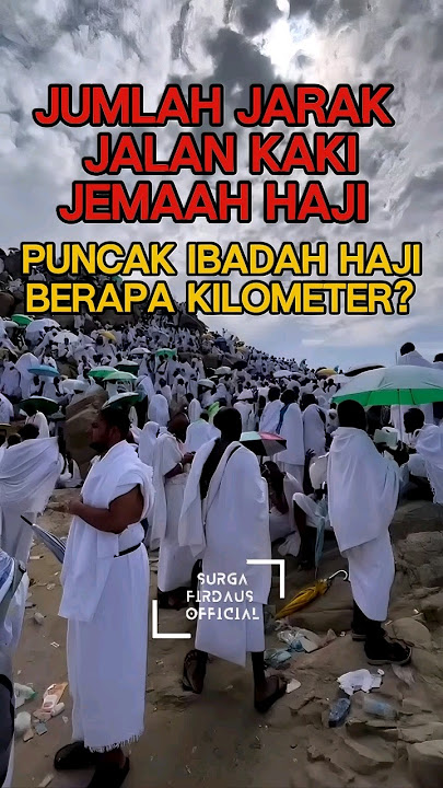 Jumlah Jarak Jalan Kaki Jemaah Haji Puncak Ibadah Haji Berapa Kilometer? #feedshorts #haji