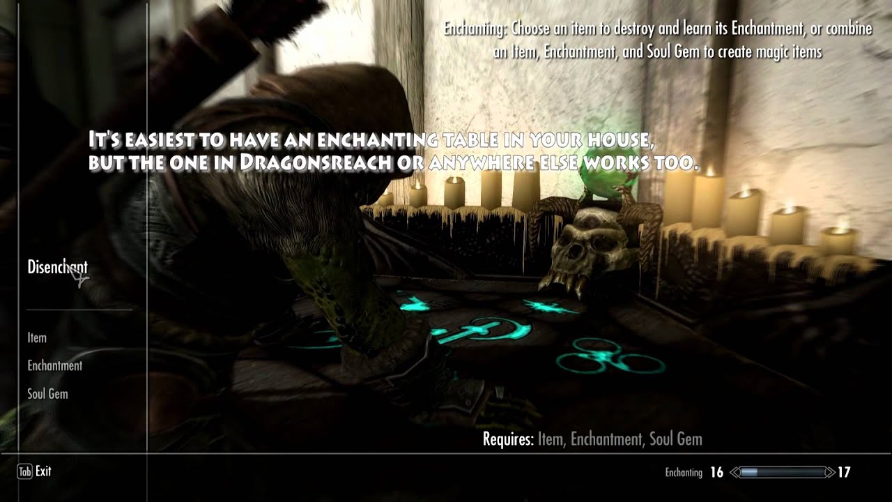 The Elder Scrolls V Skyrim Skill Walkthrough Enchanting Basics