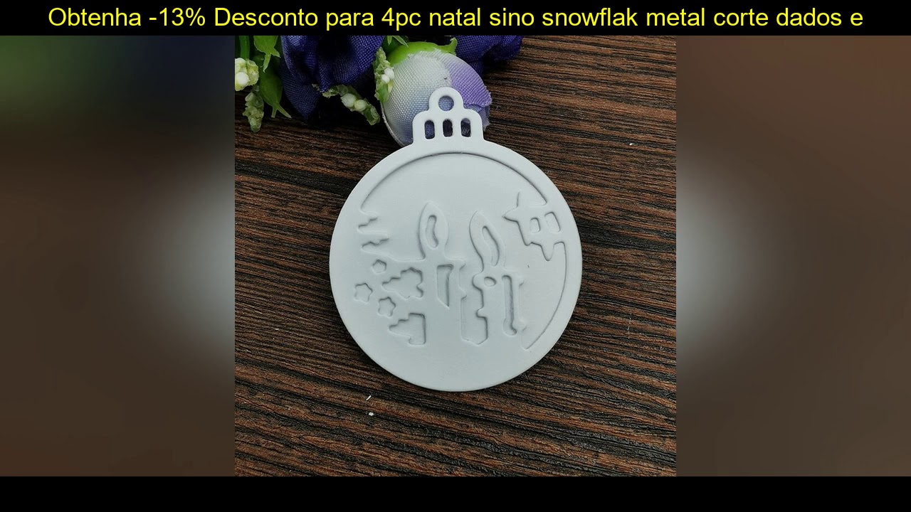 Desconto -13% – 4pc natal sino snowflak metal corte dados estênceis para diy scrapbooking decorativ