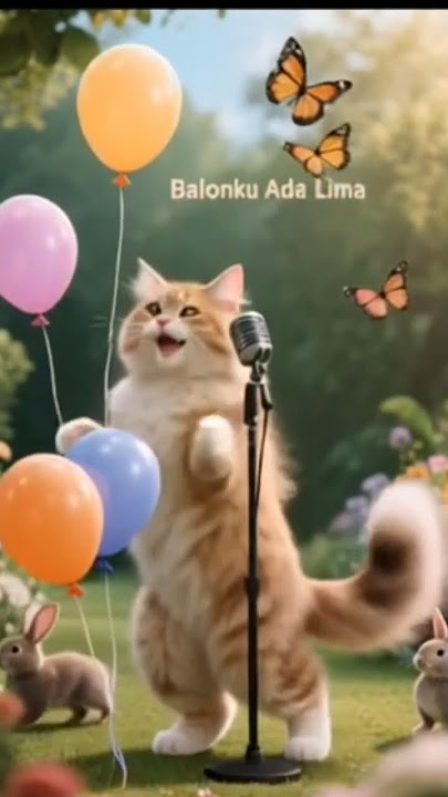 balon ku ada lima | balonku #cat #balonkuadalima #balon #funny #kucingnyanyi #balonku