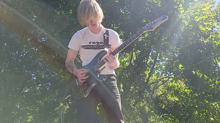 Practicing Master of Puppets in the backyard...