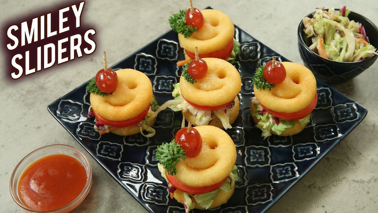 How To Make Sliders | McCain Smiley Sliders | Coleslaw Recipe | Sliders Recipe By Varun | Rajshri Food